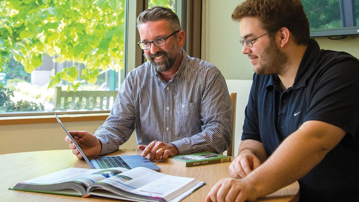 Mathias Vogel and student