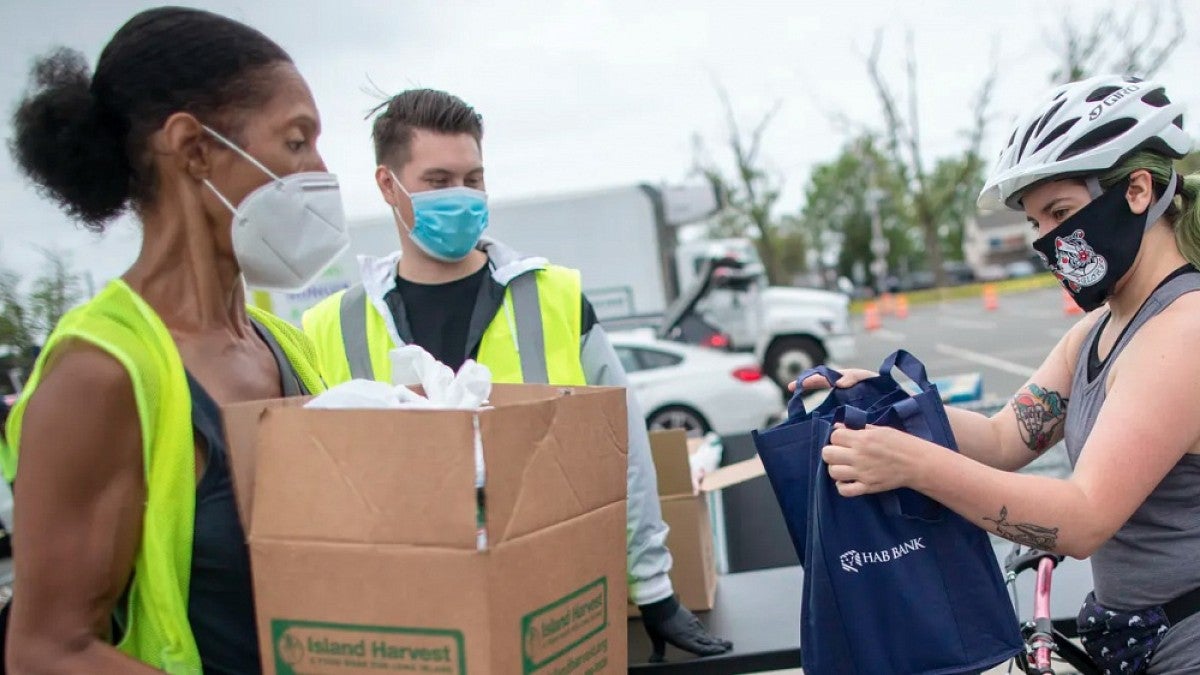 Food bank workers