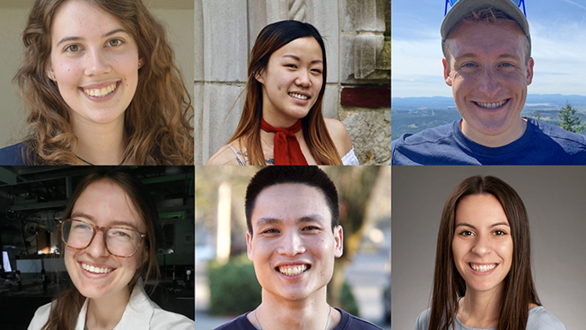 Photos of six students