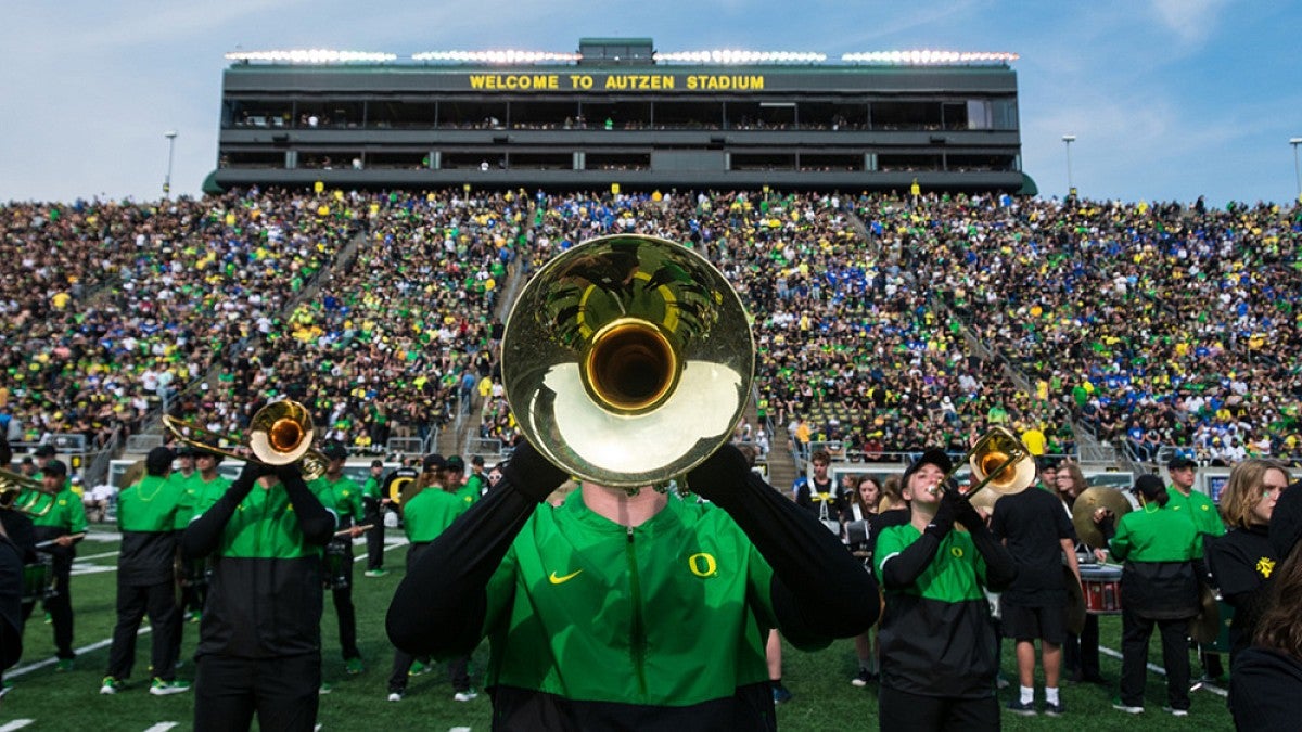 Oregon Marching Band at Autzen