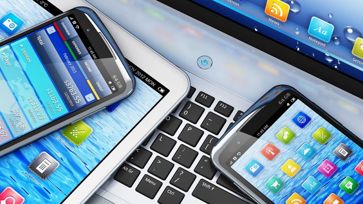 Phones and laptop
