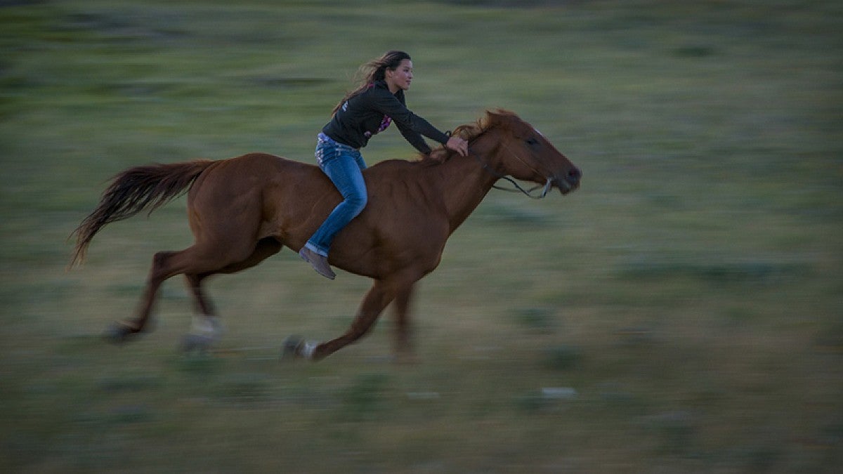 Girl on horseback