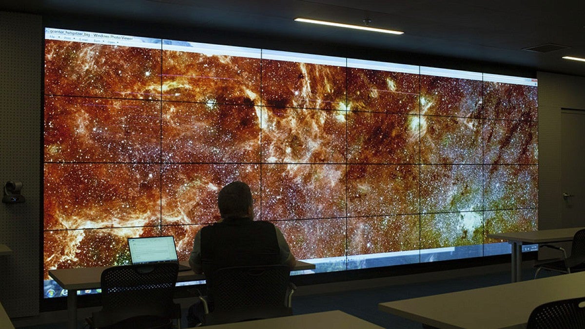 Science library big data screen