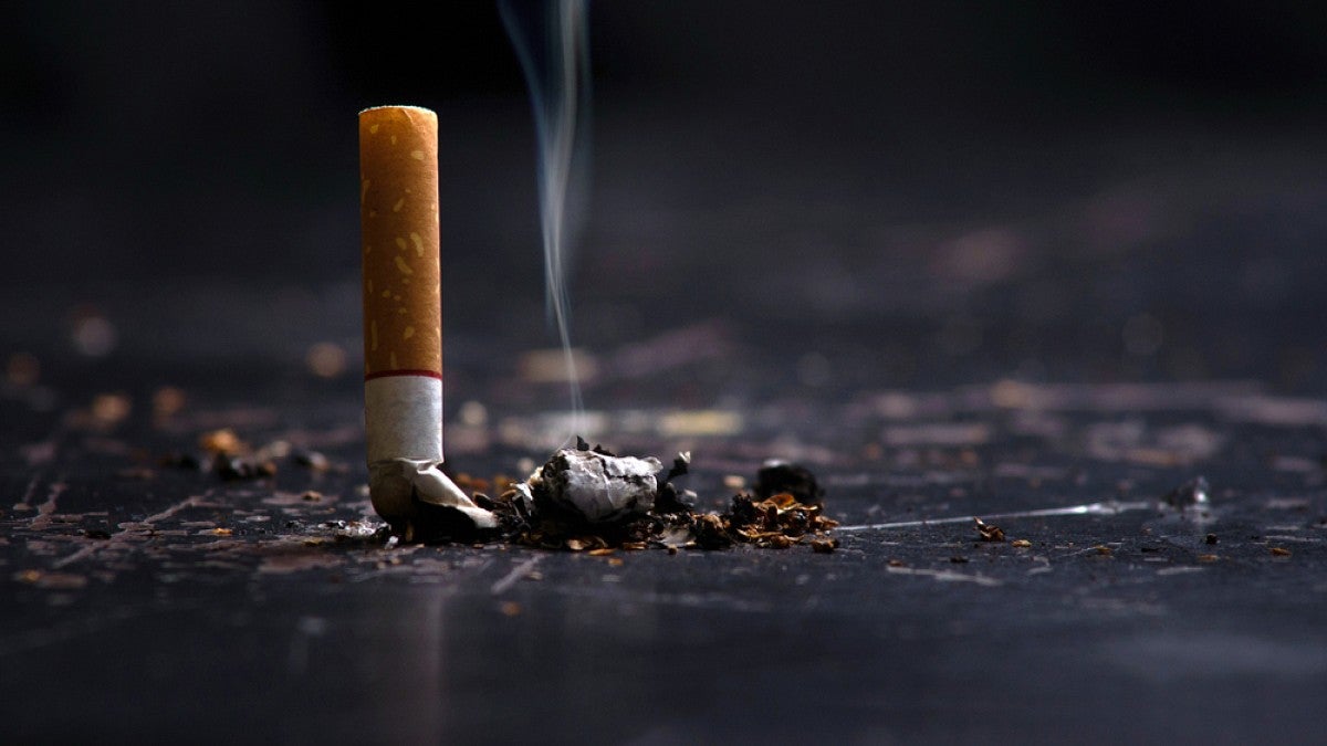 Extinguished cigarette