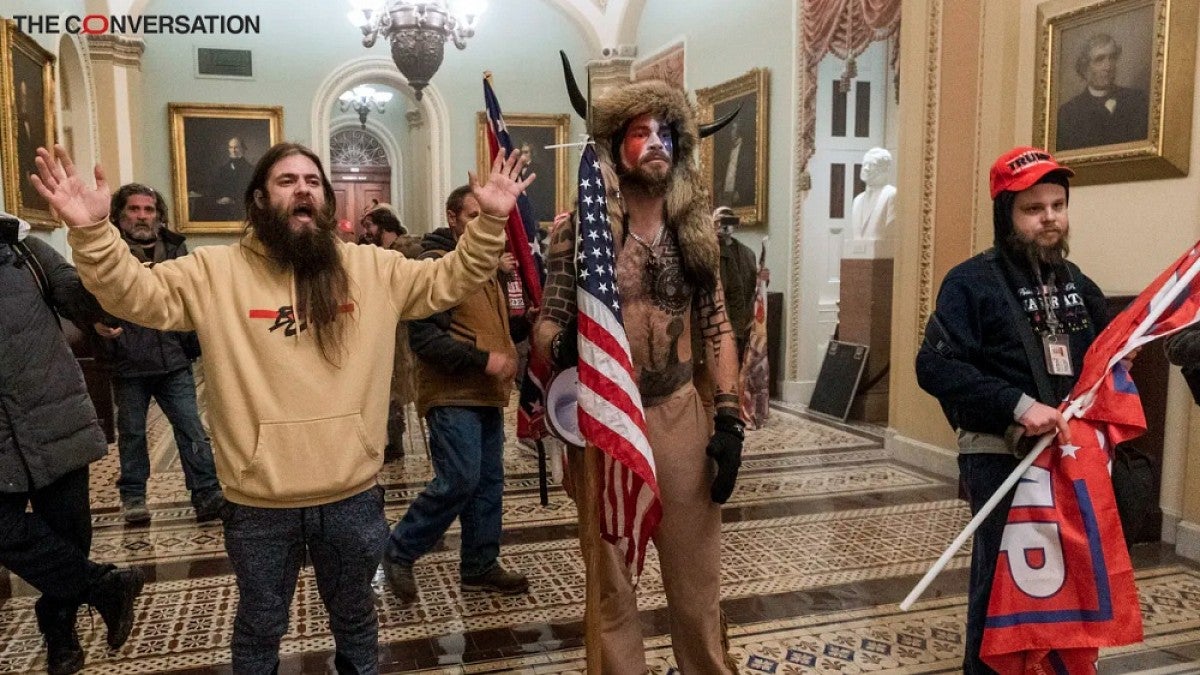 Rioters in the Capitol building