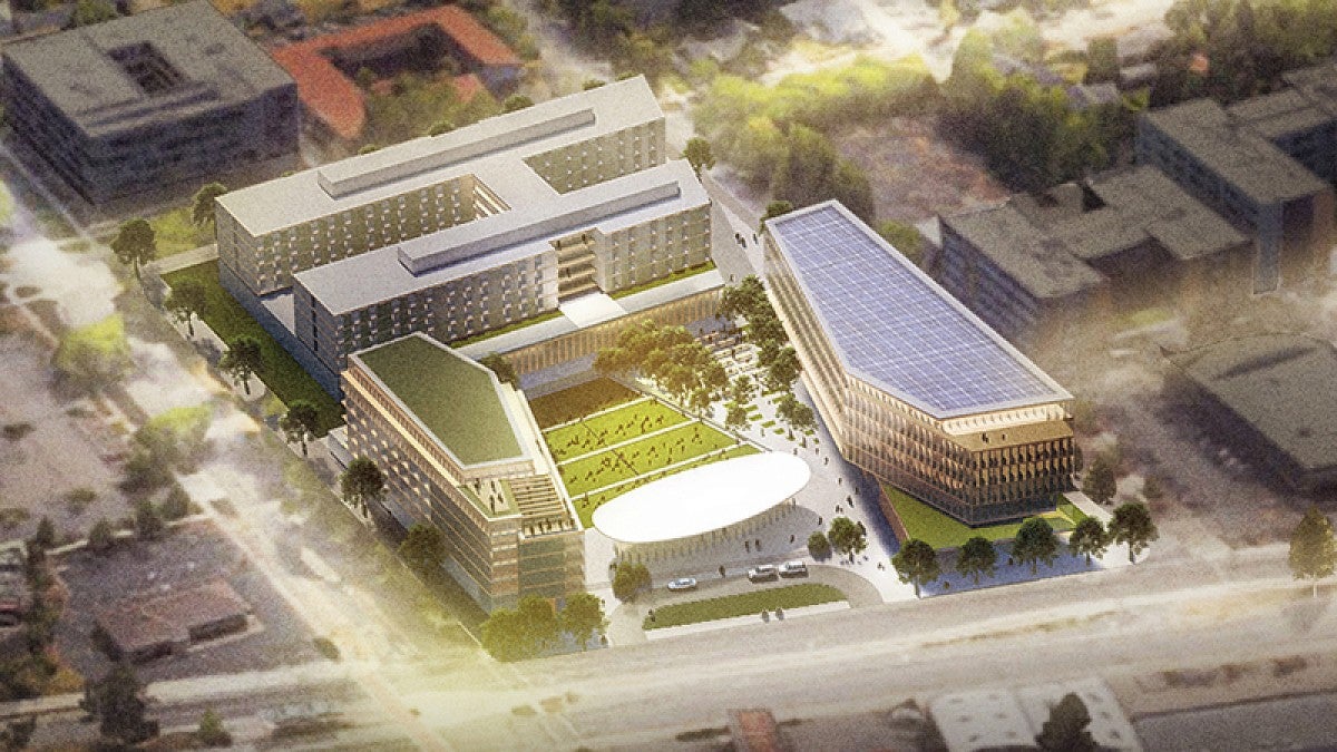Artist rendering of east campus development
