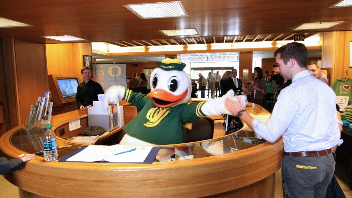 The Duck at the Capitol building in Salem.