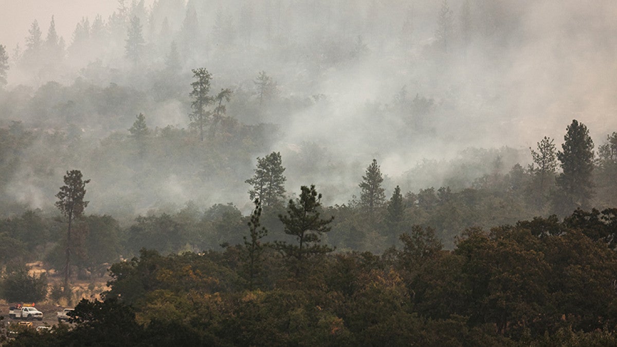 Smoke over Eagle Point