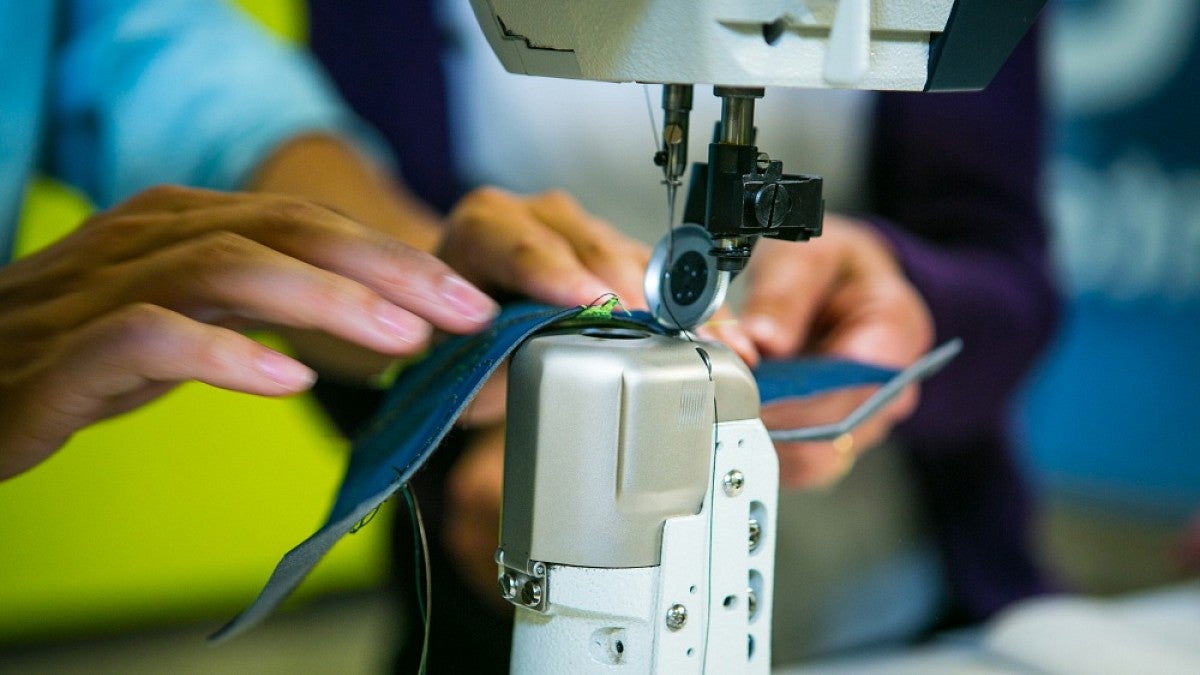 Sewing part of a shoe