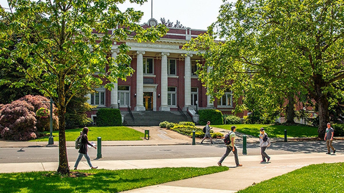 Johnson Hall in spring