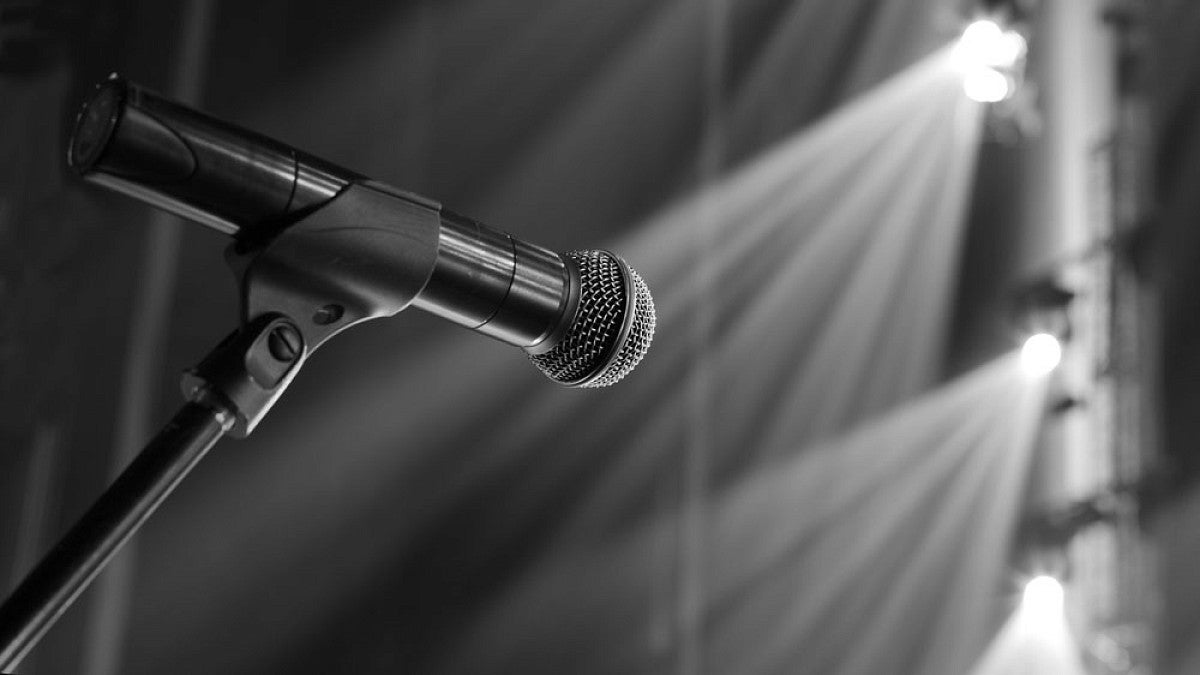Microphone on stage