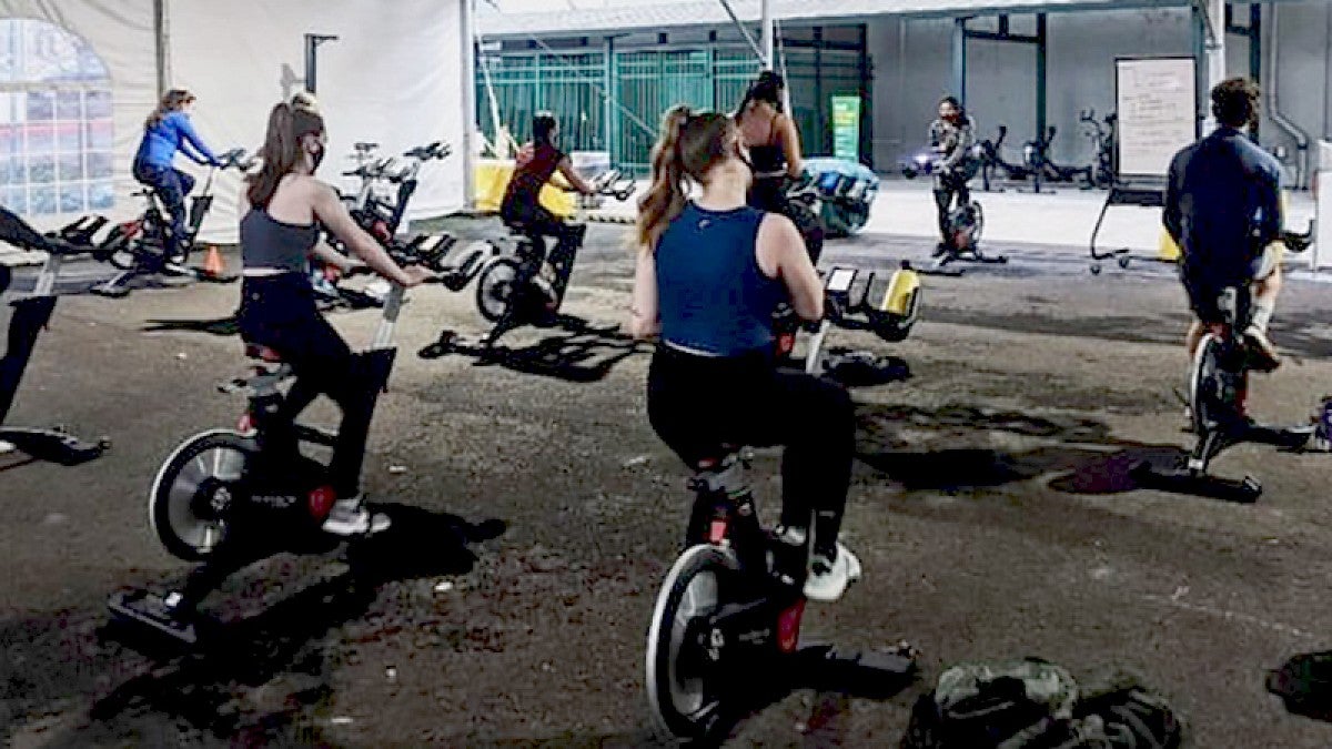 Cycling class at The Playground