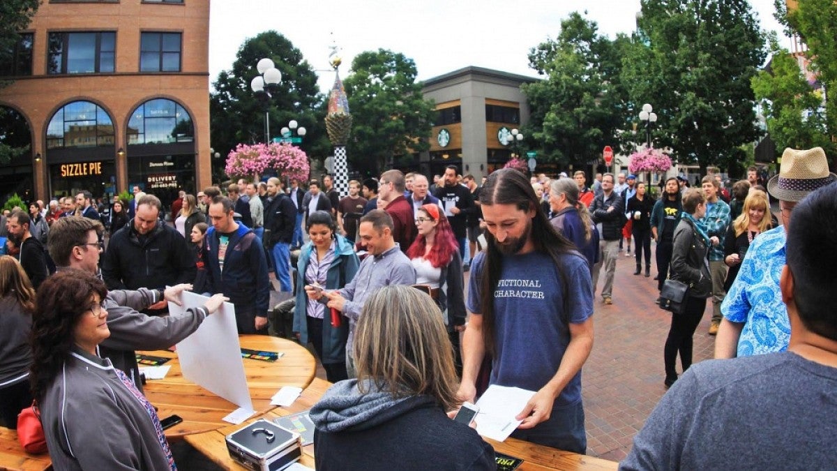 Tech Tour crowd