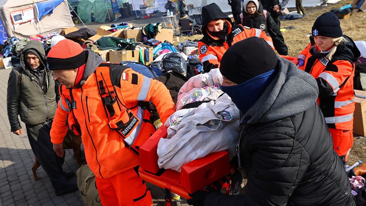 People fleeing Ukraine 