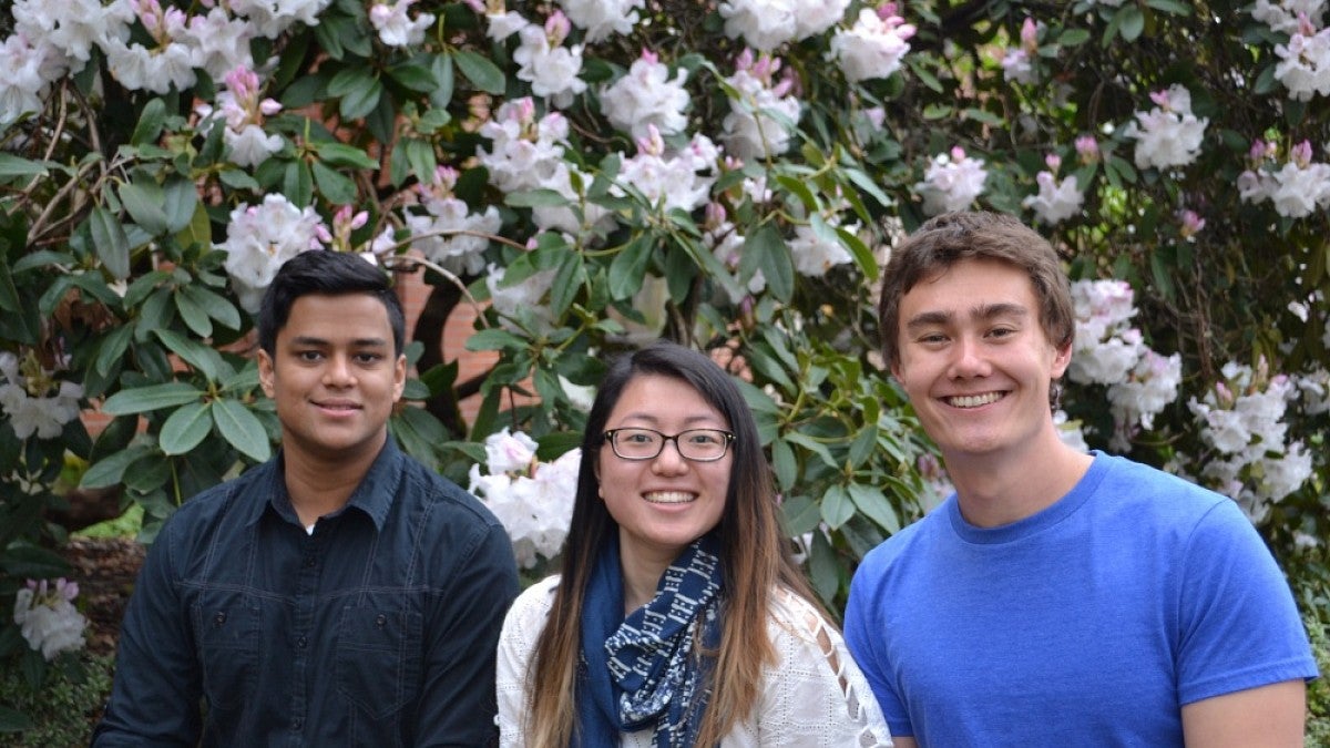 From left: Michael Parappilly, Rachel David and William Crowley.