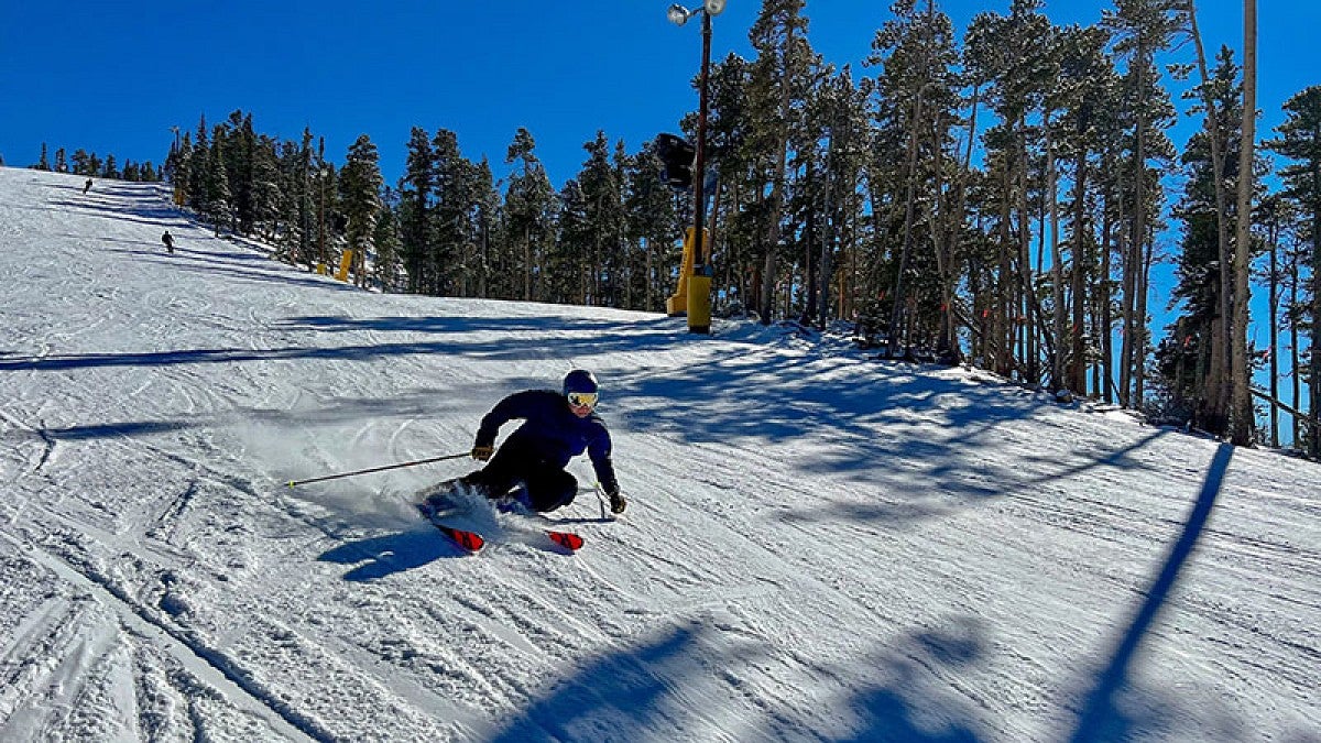 Downhill skiing