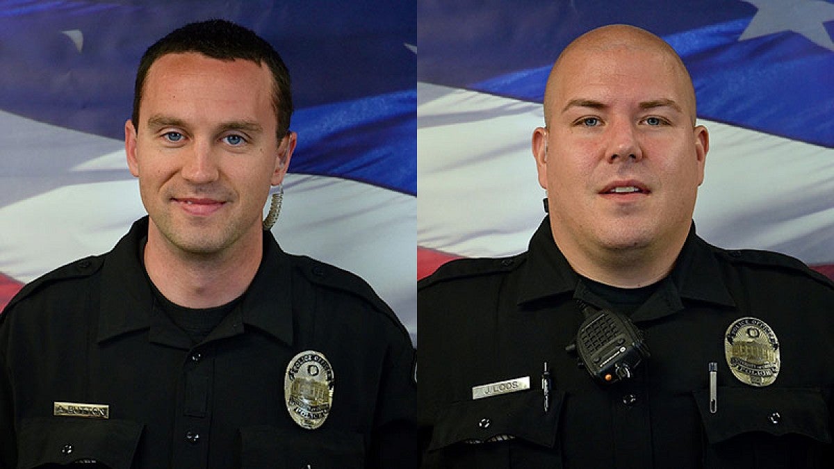 UOPD officers Anthony Button (left) and John Loos