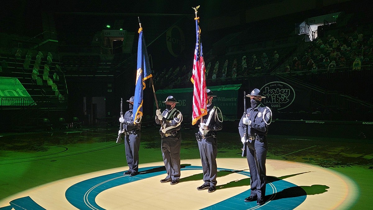 UOPD awards ceremony honor guard