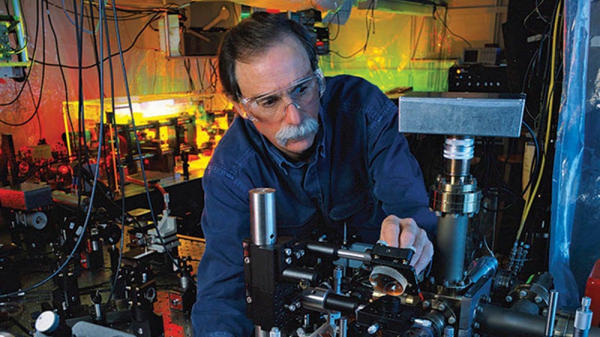 David Wineland working in a lab