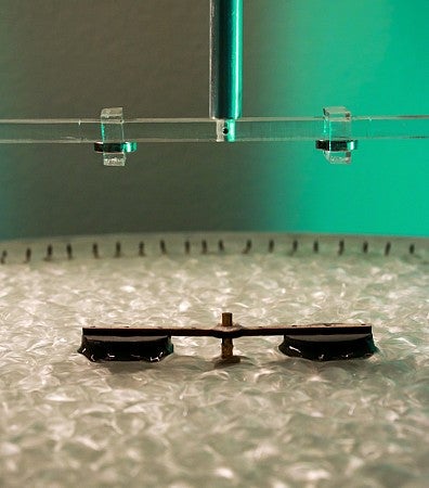 Close up view of the device used in the research