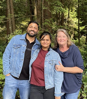 Becky Crabtree and two friends
