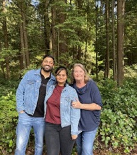 Becky Crabtree and two friends