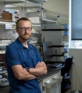 Damien Callahan in a lab