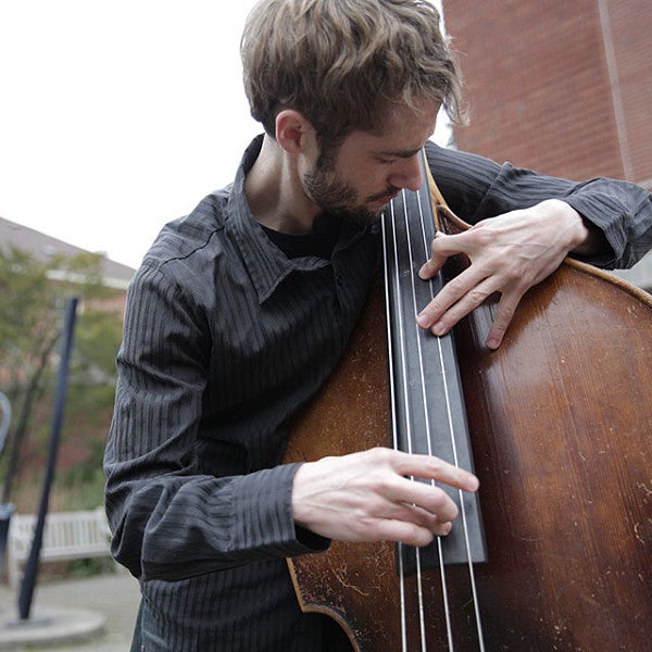 Aaron Nelson playing the bass