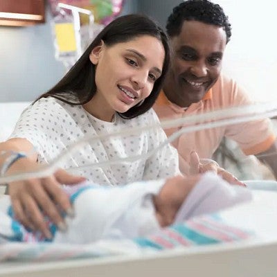 New parents with baby