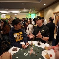 Conversation around a table