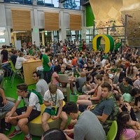 The scene at the Student Rec Center