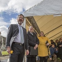 Patrick Phillips and President Michael Schill