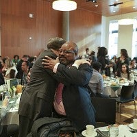 President Michael H. Schill and Eugene City Councilor Greg Evans