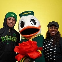 Posing with the Duck